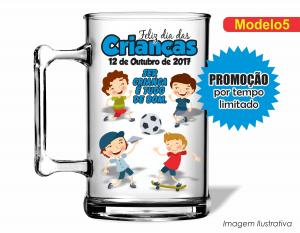 CANECA ACRÍLICA DIA DAS CRIANÇAS - MOD005 Poliestireno  Frente colorido Impressão no Adesivo Vinil   