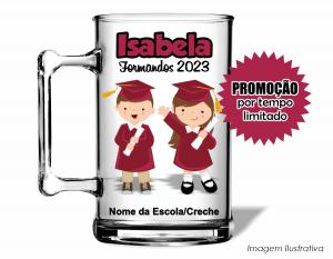 CANECA ACRÍLICA FORMANDOS KIDS Poliestireno  Frente colorido Impressão no Adesivo Vinil  