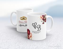 CANECA EM CERÂMICA - HOMENAGEM A MÃE DA NOIVA Caneca em Cerâmica Branca 325ml  Sublimação  