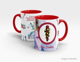 CANECA EM CERÂMICA PROFISSÃO - ODONTOLOGIA Caneca Cerâmica Branca com Alça e Interior em Cores 325ml  Sublimação  