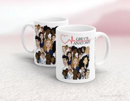 CANECA EM CERÂMICA SÉRIES - GREYS ANATOMY Caneca em Cerâmica Branca 325ml  Sublimação  