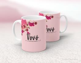 CANECA EM CERÂMICA DIA DOS AVÓS - VOVÓ AMOR MAIOR Caneca em Cerâmica Branca 325ml  Sublimação  