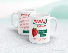 CANECA EM CERÂMICA DIA DAS MÃES - MAMÃE REFINADA Caneca em Cerâmica Branca 325ml  Sublimação  