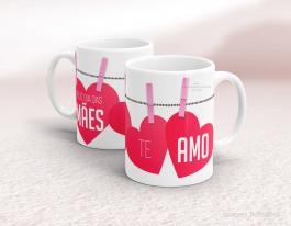 CANECA EM CERÂMICA DIA DAS MÃES - TE AMO MAMÃE Caneca em Cerâmica Branca 325ml  Sublimação  