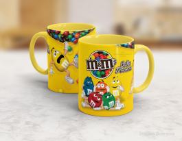 CANECA EM CERÂMICA PÁSCOA - M&M Caneca Cerâmica Branca com Alça e Interior em Cores 325ml  Sublimação  