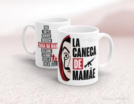 CANECA EM CERÂMICA DIA DAS MÃES - LA CANECA EM CERÂMICA DE MAMÃE Caneca em Cerâmica Branca 325ml  Sublimação  