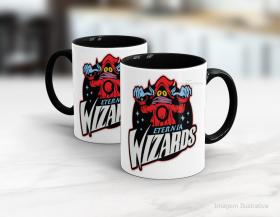 CANECA EM CERÂMICA NERDS -  ETERNIA WIZARDS Caneca Cerâmica Branca com Alça e Interior em Cores 325ml  Sublimação  