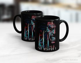 CANECA EM CERÂMICA NERDS -  THE WEAPON X Caneca Cerâmica Branca com Alça e Interior em Cores 325ml  Sublimação  