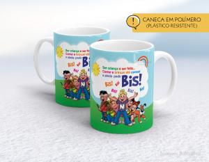 CANECA POLÍMERO (PLÁSTICA) DIA DAS CRIANÇAS - MOD005 Polímero (plástico resistente)   Impressão direto na caneca  350ml