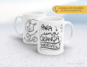 CANECA POLÍMERO (PLÁSTICA) DIA DAS CRIANÇAS - MOD009 Polímero (plástico resistente)   Impressão direto na caneca  350ml