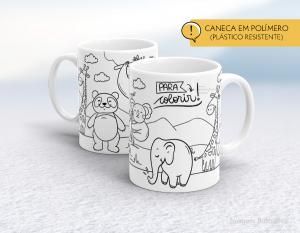 CANECA POLÍMERO (PLÁSTICA) DIA DAS CRIANÇAS - MOD010 Polímero (plástico resistente)   Impressão direto na caneca  350ml