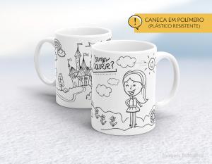 CANECA POLÍMERO (PLÁSTICA) DIA DAS CRIANÇAS - MOD014 Polímero (plástico resistente)   Impressão direto na caneca  350ml