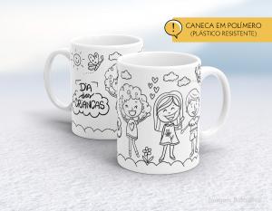 CANECA POLÍMERO (PLÁSTICA) DIA DAS CRIANÇAS - MOD015 Polímero (plástico resistente)   Impressão direto na caneca  350ml