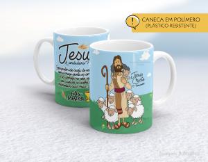 CANECA POLÍMERO (PÁSTICA) PÁSCOA - MOD015 Polímero (plástico resistente)   Impressão direto na caneca  350ml