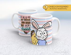 CANECA POLÍMERO (PÁSTICA) PÁSCOA - MOD020 Polímero (plástico resistente)   Impressão direto na caneca  350ml