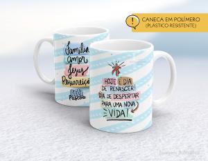 CANECA POLÍMERO (PÁSTICA) PÁSCOA - MOD022 Polímero (plástico resistente)   Impressão direto na caneca  350ml